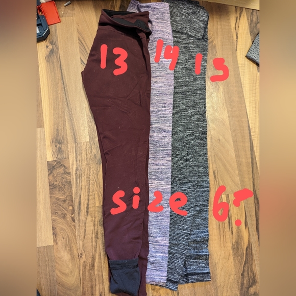 Lululemon crops and leggings lot size 6 - Picture 4 of 4